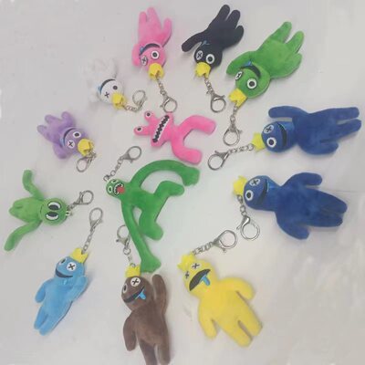 Cross -Bordder New Product Roblox Rainbow Friends Rainbow Partner Plush Toys Little Blue Man 10 см. Подвеска