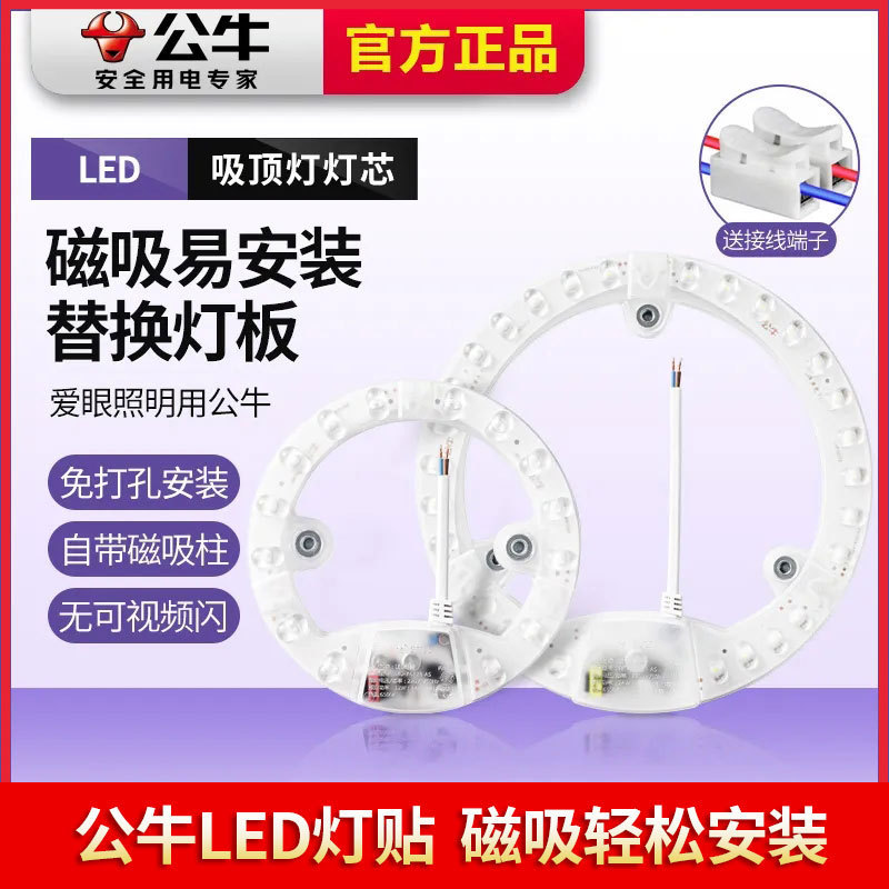 Led Ceiling Light Bulb Core Retrofit Board Lamp Beads Lamp Strip Chip Single Light Energy-Saving Anti-Flicker Round Shape
