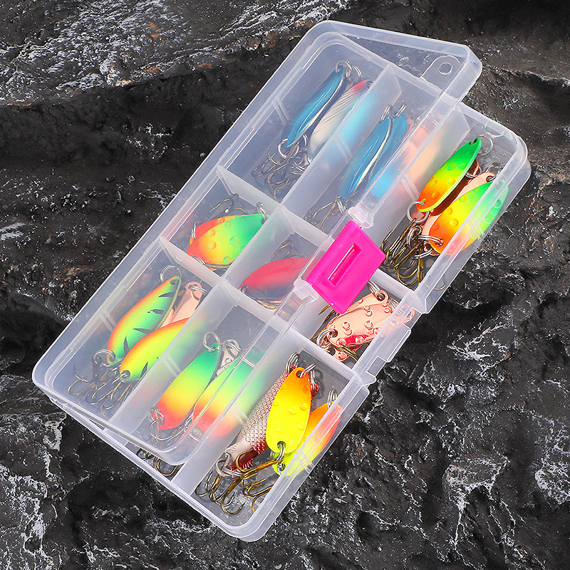 Weihe Luya lentejuelas de metal colorido 31 piezas traje de cebo de imitación hoja de hierro Luya falso cebo traje de pesca transfronteriza