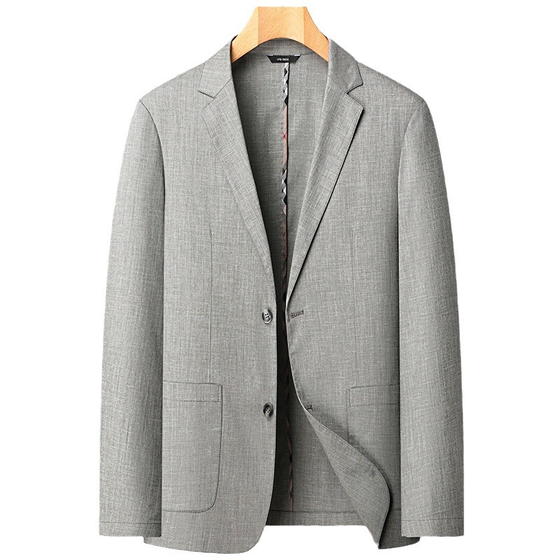 Erkek Giyim Erkek günlük takım elbise ilkbahar ve sonbahar keten hafif lüks iş tek batı orta yaşlı ve genç tek düğmeli moda takım elbise ceket_voghion.com