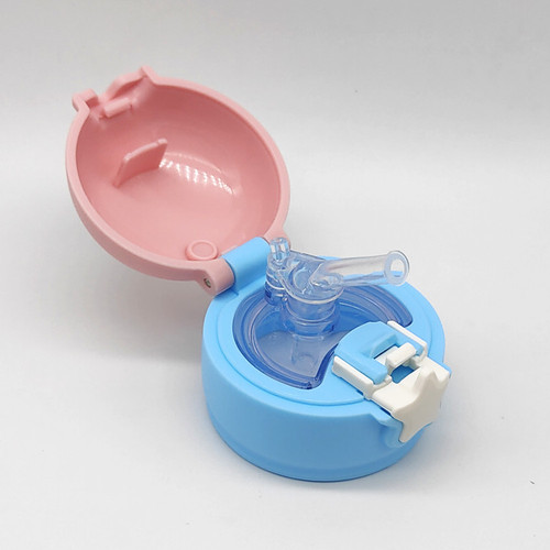 Transparent star lid children's thermos bottle star cup lid straw lid water cup with straw lid universal accessory