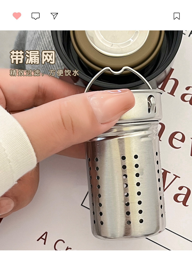 Straight cups, office and business insulated cups, custom-made and wholesale stainless steel water cups, simple and ins style portable water cups for women pic 34