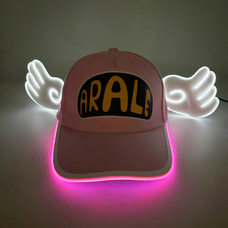 LED luminoso Alalay sombrero ala gorra de pato gorra para niños verano lindo ángel ala gorra de béisbol
