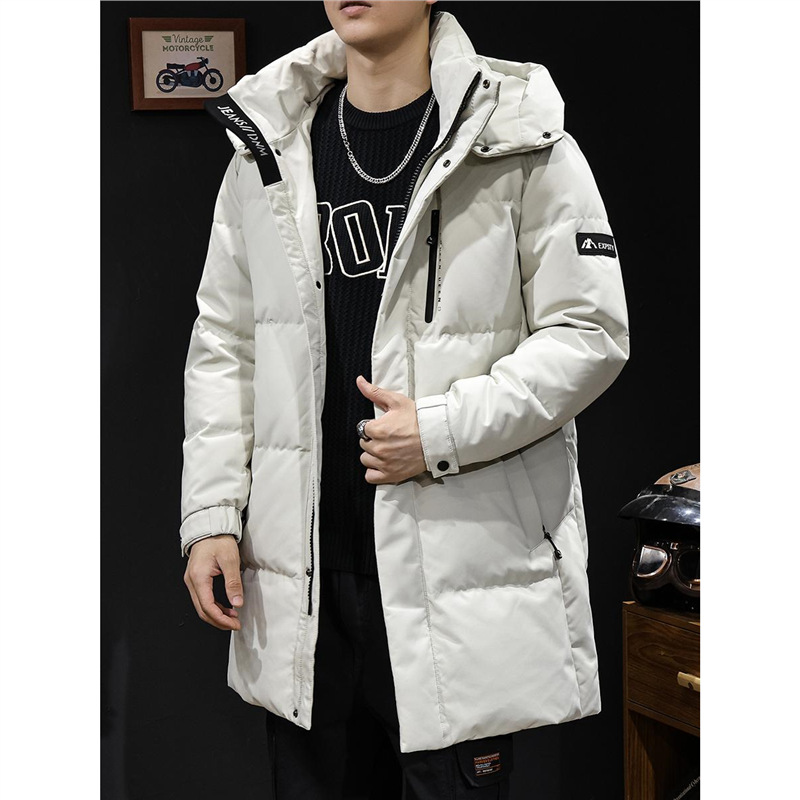 Long demi-season down jacket