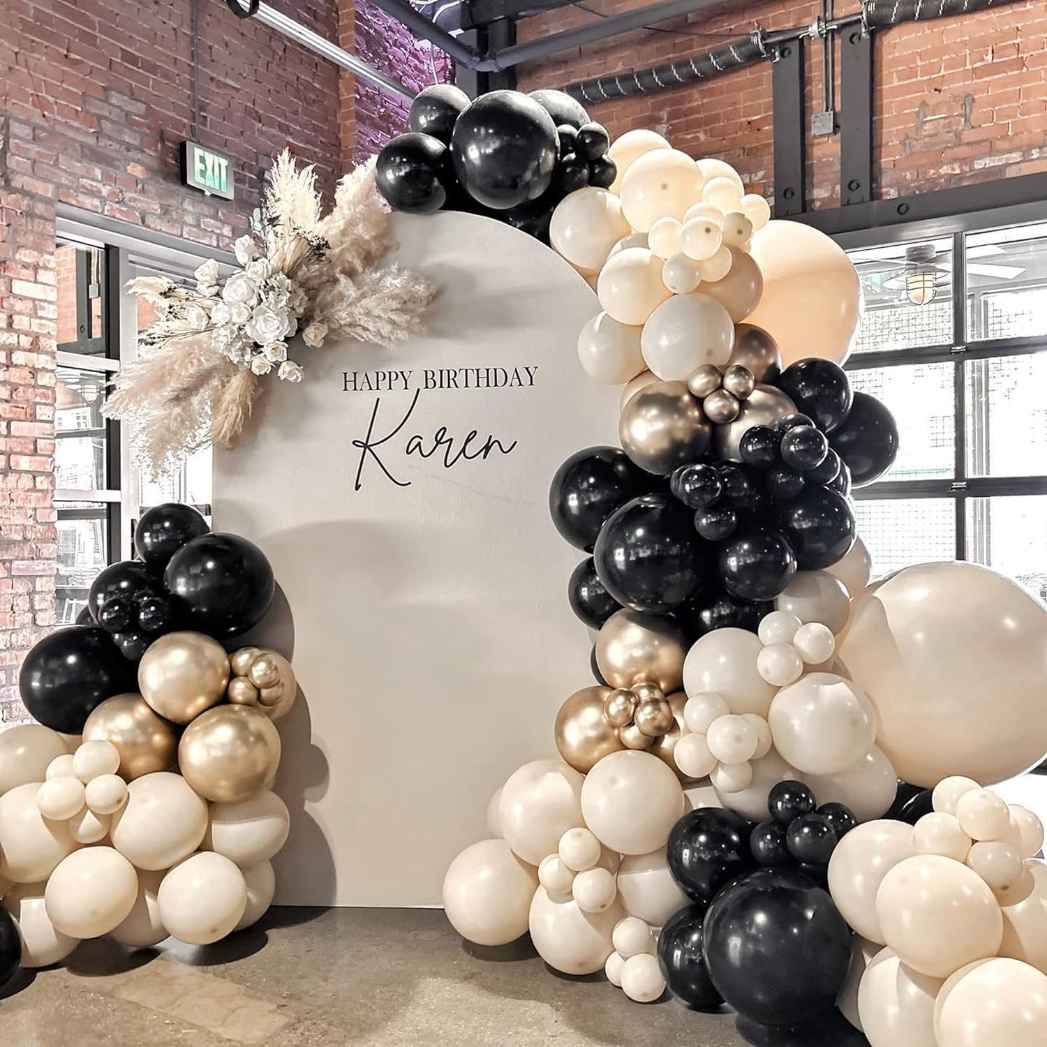 Black golden balloon