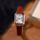 Goldie Vintage Small Square Plate Elegant Student Watch Niche High-end Sense Belt Bowl Watch Women's Waterproof Quartz Watch