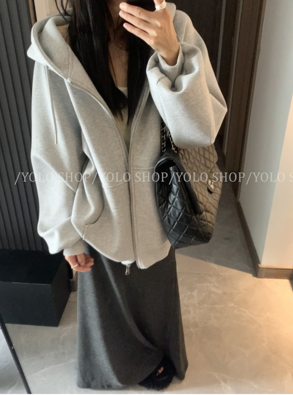 YOLO SHOP你们一直问的不加绒卫衣 慵懒松弛感挺阔宽松空气棉卫衣|undefined