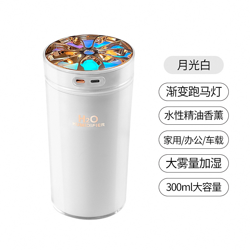 SL808 車載カラフル加湿器 自動噴霧アロマディフューザー 車用香水 USB除菌浄化|undefined