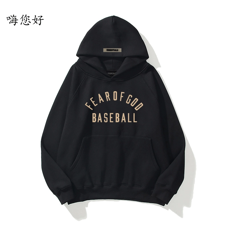 7 сезон модный бренд BASEBALL Letter FOG High Street свободная Мужская и женская одежда с капюшоном на флисовой подкладке FEAR OF GOD