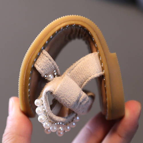 Children's sandals 2025, junior shoes, children's summer soft sole princess Bohemian beach sandals, fashionable sandals