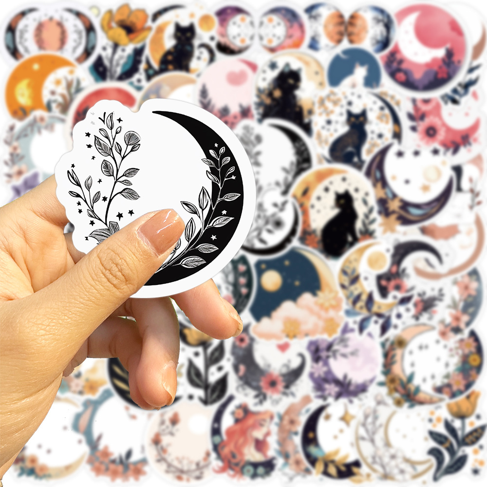 25g Weight Stickers Stationery Type 1 Set Quantity 1 Set Moon School Pvc Self-adhesive Cartoon Style Stickers