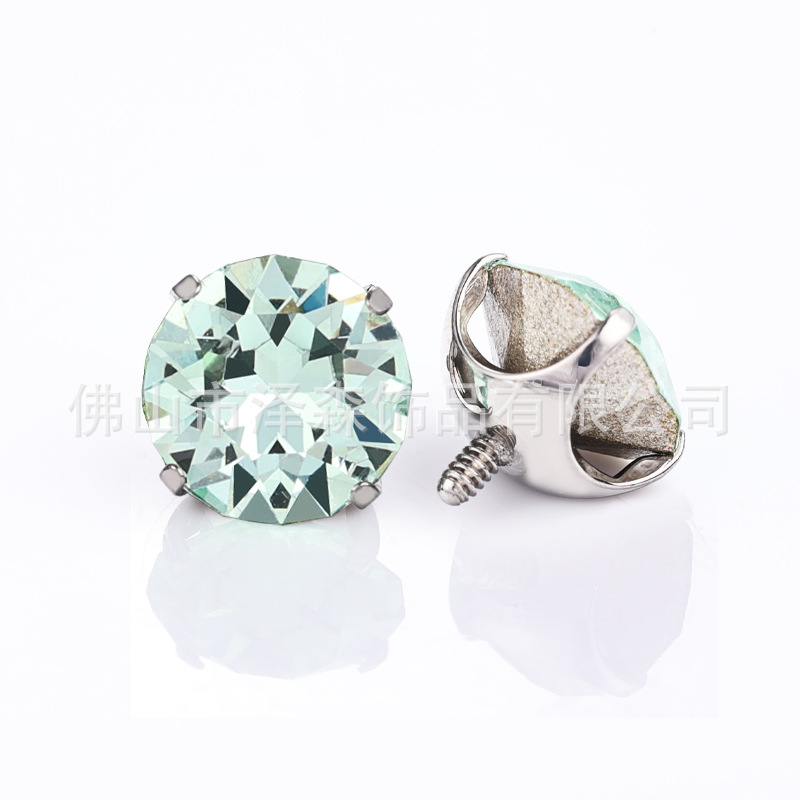 Zesen F136 Titanium Alloy Lip Piercing Labret Stud Round Bottom Swaro Lip Nail for Ear Bone detail image 14