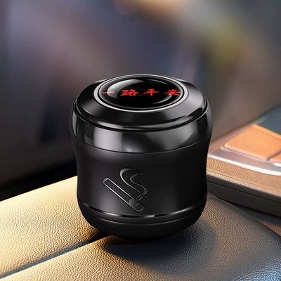 Car ashtray: One-Click Opening, Car Supplies with - have-a-safe-journey-short-version