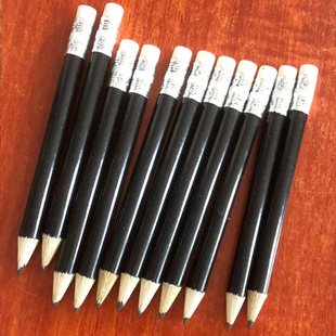 Golf Pencil Mini Black Small Pencil Golf Scoring Pen Pencil with Eraser Scoring Pen
