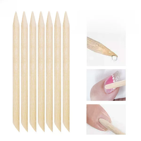 Nail tools orange stick point drill orange stick wearing nail removal cleaning mini nail wood glue stick wholesale