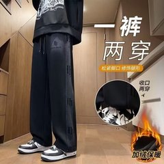 秋冬にベルベットをつけてアメリカのズボンを厚くして、男性の足がゆったりしている衛ズボンの男性はスポーツズボンのファッションブランドの高い街のレジャーを緩めている