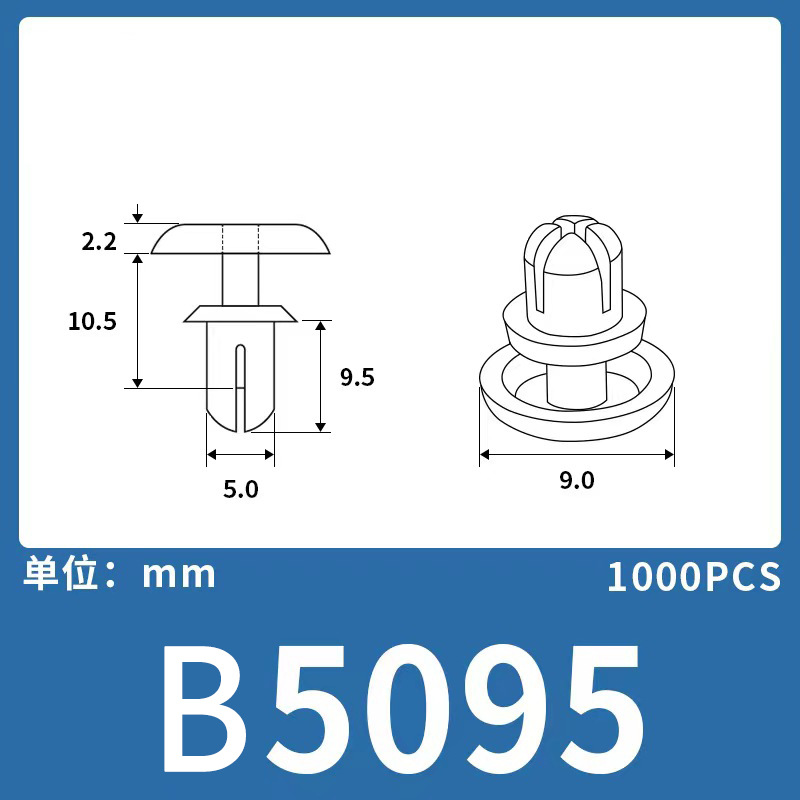 Expansión remache de nylon niño y madre hebilla de plástico hebilla de nylon remache fijo clip hebilla Blanco Negro