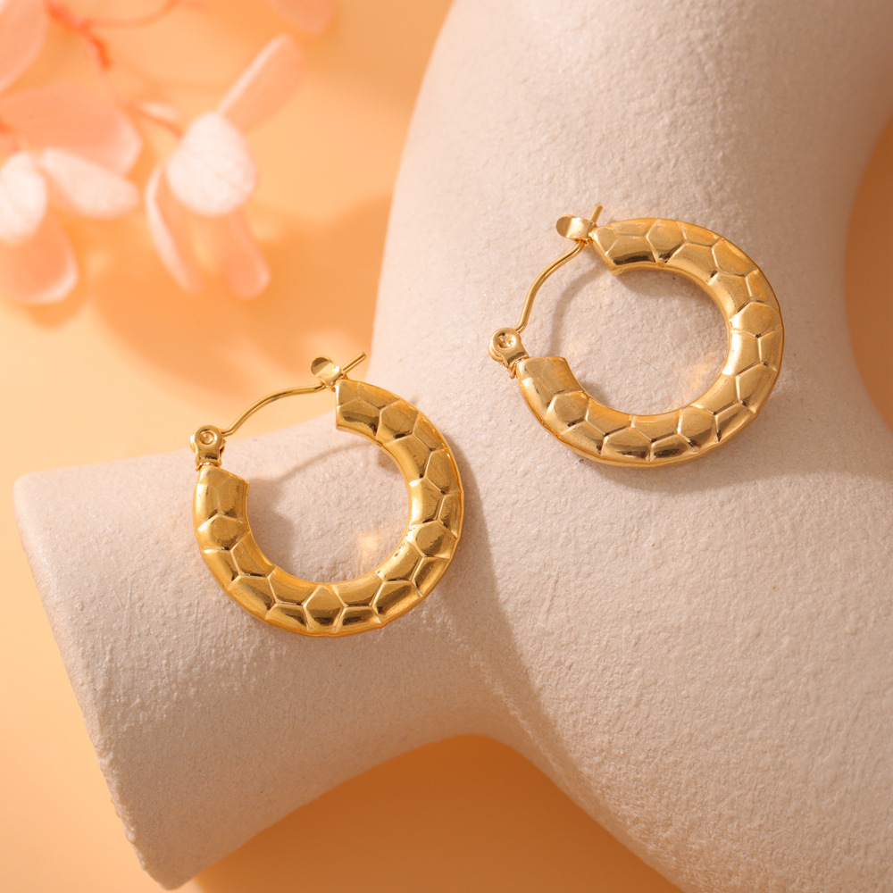 Pendientes de acero inoxidable estilo europeo, minimalista y ligero