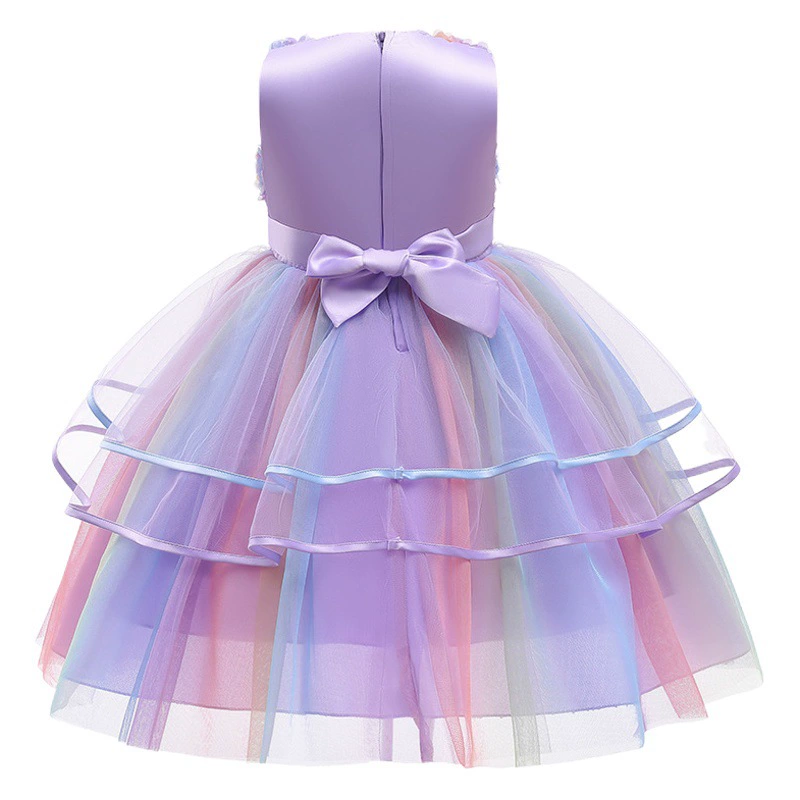 2021 осень в AliExpress Новое Детское платье с V-образным вырезом торт платье принцессы рождественское вечернее платье детское платье