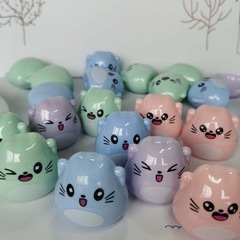 Creative Cartoon Pencil Sharpener Children's Learning Stationery Kitten Pencil Sharpener Primary School Pen Planer Cat Animal Pencil Sharpener