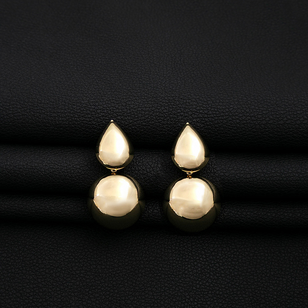 16g Weight Drop Earrings Classification 1 Pair Quantity Daily Occasion Iron Material Geometric Pattern Women's Gender Plating Design Simple Style Style 1 Pair Simple Style Geometric Plating Iron Drop Earrings 24
