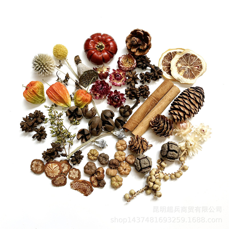 【Various Fruit-Type Dried Flowers】Christmas Fruit-Type Decorations, Dried Flowers, Dried Fruits, Plant Fruits, DIY Acorns