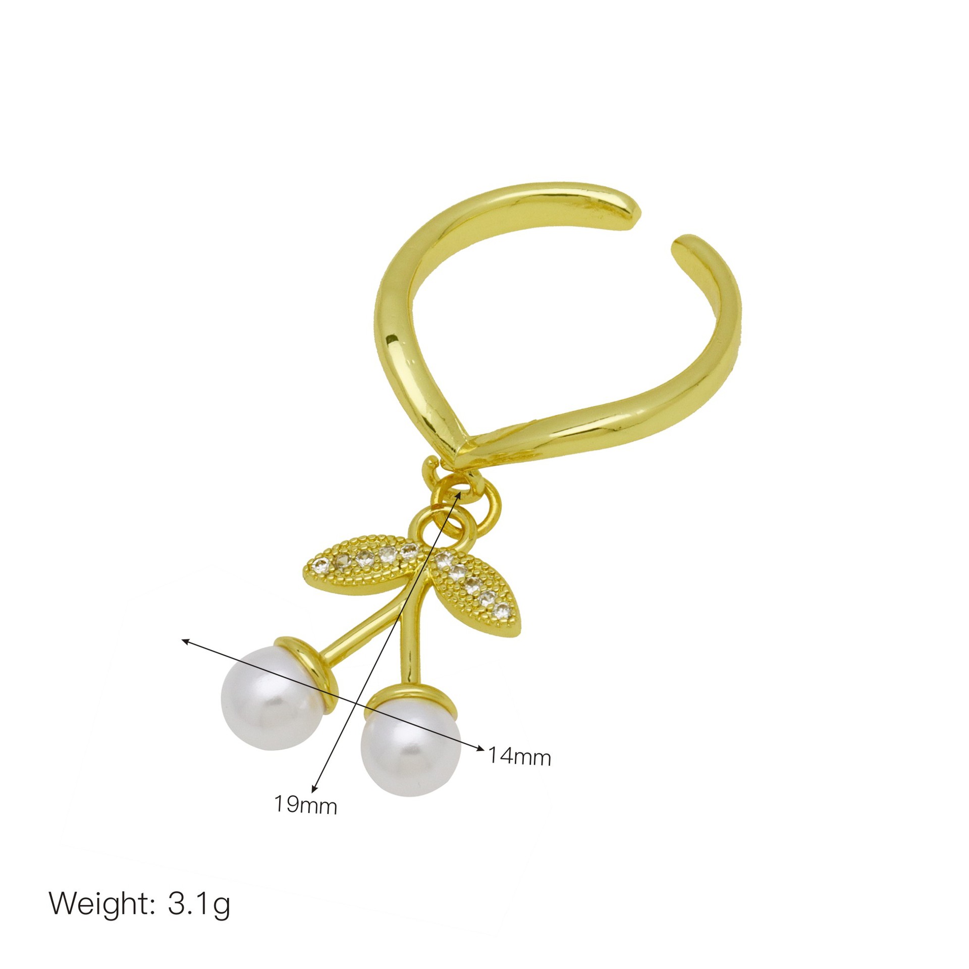 6g Weight Multi Charms Necklace, Open Rings Classification Adjustable Ring Size 1 Piece Quantity Daily Occasion Copper Material Cherry, Heart Shape, chili Pattern All Seasons Season Women's Gender Enamel Design Cute Style Wholesale Jewelry Cute Cherry Heart Shape Chili Copper Enamel Multi Charms Necklace Open Rings 4