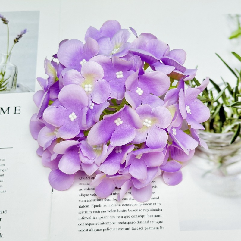 Simulación de 45 piezas de hortenida 15CM flores decorativas para el hogar arreglos de flores decorativos de boda tela de seda transfronteriza adornos falsos flores al por mayor