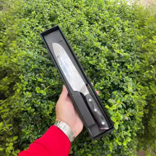 Kitchen knife series products steel head chef knife 7 inch Japanese style Sande knife black color wood handle hammer pattern tool factory