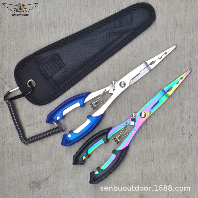 420 de acero inoxidable multiusos Luya alicates gancho de pesca línea de pesca clip PE línea de pesca tijeras alicates de pesca al aire libre