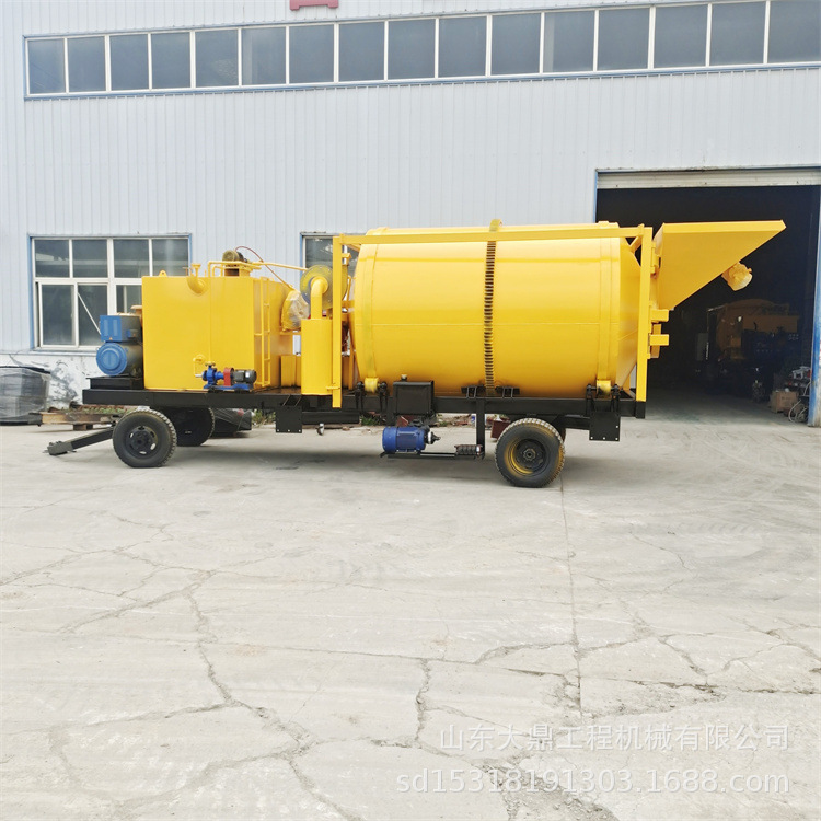 全自动沥青混合料拌合机 拖车式铣刨料加热搅拌机 小型路面修补设