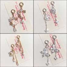 �V�ݳ��߱�ɫ14K΢��ʯѩ�����������diy�ֹ���朴����Ʒ���