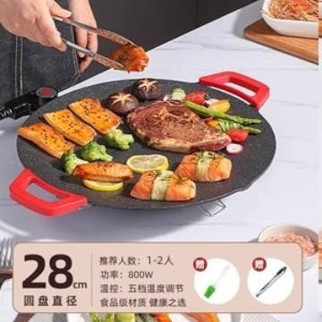 ディザトーン爆型韓国式電熱焼き皿麦飯石円形多機能焼肉皿ストーブ家庭用非粘着焼き皿38|undefined