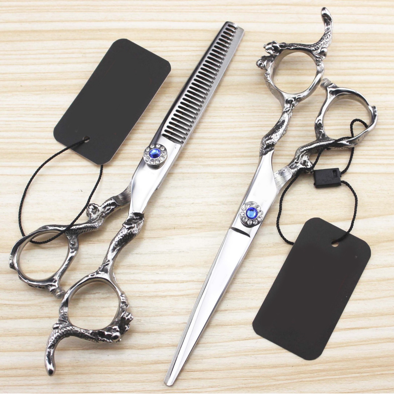 6.0寸huo大龙蓝宝石 美发剪理发剪 平剪 刘海剪 牙剪 打薄