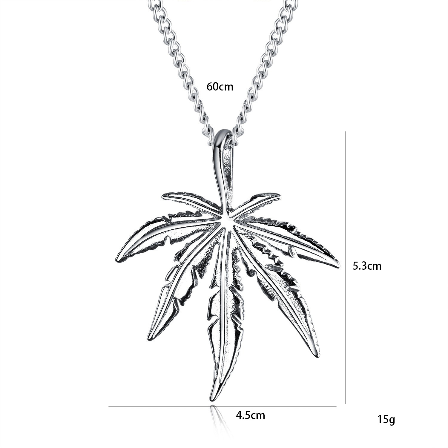 2022 nuevo hip hop personalidad collar de hoja de arce para hombres hiphop colgante Hipster colgante accesorios suéter cadena para mujeres