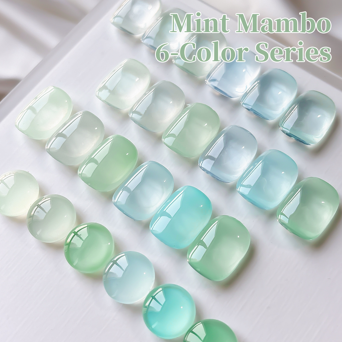 2025 nuevo helado verde cremoso azul verde esmalte de uñas verde menta serie Mambo especial para tienda de uñas