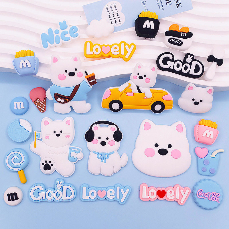 In-Stock West Highland White Terrier Puppy Soft Rubber Toothbrush Children's Water Cup Tooth Cup 3D Cartoon Patch Mouthwash Cup Sticker