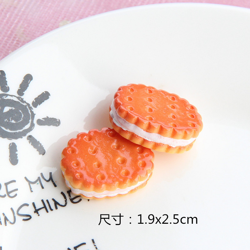 Simulación de comida y juego resina galleta pan DIY teléfono móvil shell joyería play house accesorios juguete