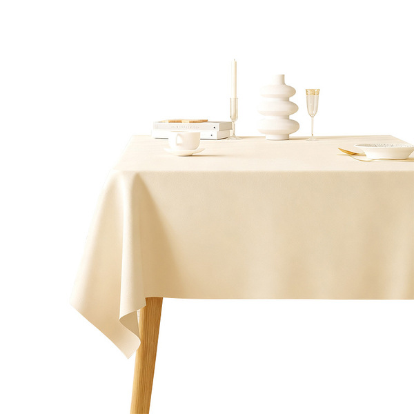 Cream white rectangular waterproof non-slip table mat sheepskin