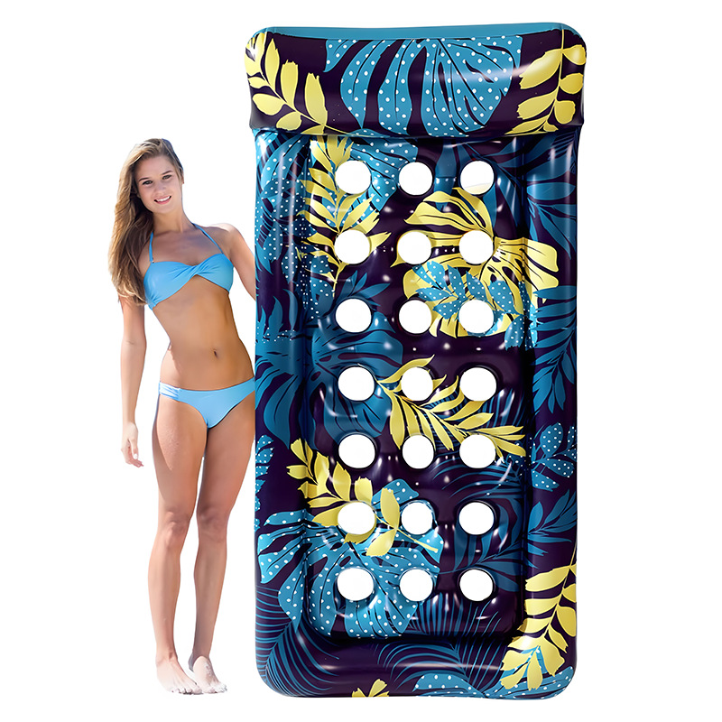 Colchoneta inflable para agua, balsa flotante creativa, anillo de natación, juguete acuático, cama de agua inflable, plegable, transfronterizo