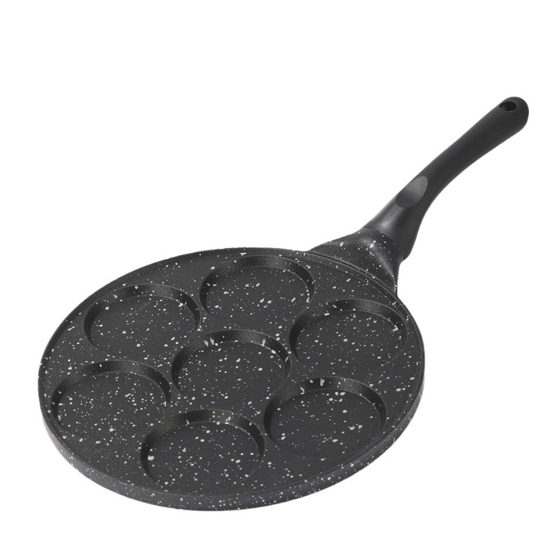Fabricante de comercio exterior Sartén plano de siete orificios Sartén antiadherente para el desayuno Sartén para freír Olla para huevos Complemento alimenticio para bebés casero