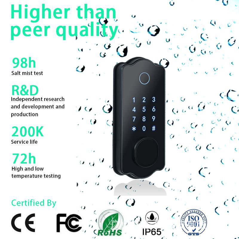 Directo de fábrica apartamento contraseña cerradura habitación puerta de madera dormitorio Puerta de huella digital cerradura transfronteriza exclusiva para tuya Tongtong Smart Lock