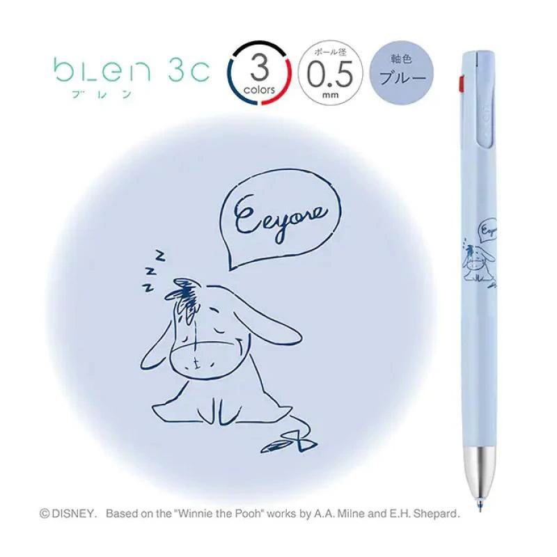 Japanese zebra, universal ballpoint pen, Winnie the Pooh, 3 colors