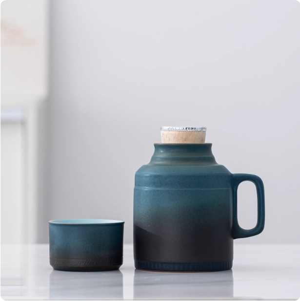 带茶漏小暖壶杯子马克杯带盖中式陶瓷水杯瓶泡茶办公杯子便携|undefined