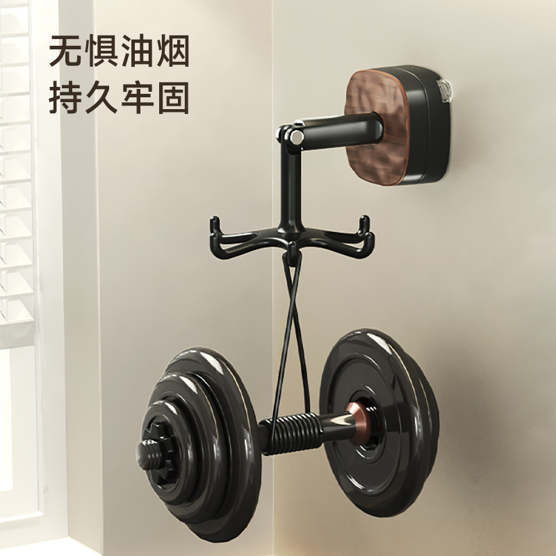 厨房挂钩旋转置物架厨具套装免打孔旋转挂钩收纳架强力吸盘厨房挂|undefined