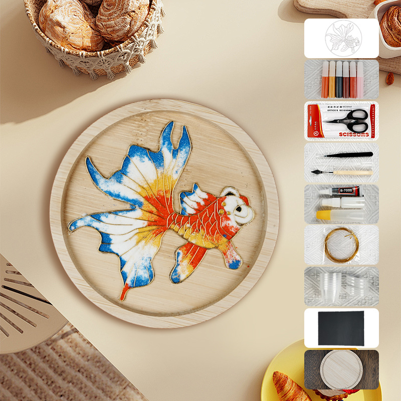 Materiales tradicionales hechos a mano Jintao Landiy pintura de esmalte novatos tazas esteras estudiantes activos cultura cultural inmaterial