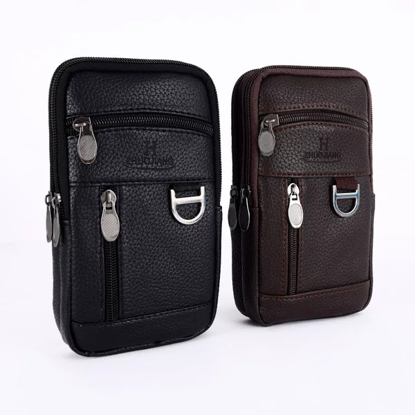 Men's Waist Bag Cross-Border New Model Mobile Phone Bag Multi-Functional Belt-Worn Shoulder Bag Construction Site Waterproof and Dustproof Waist Bag