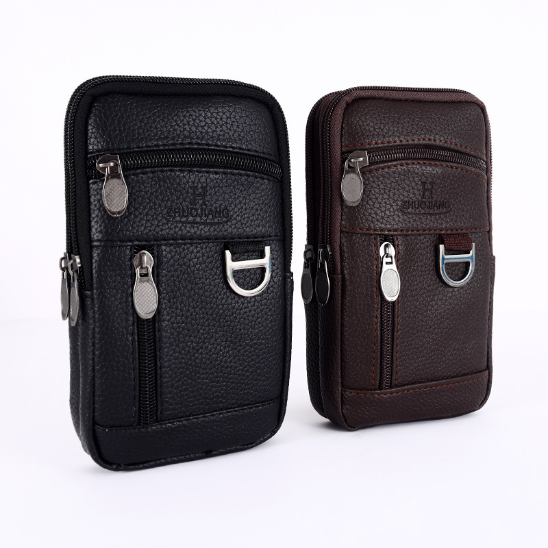Men's Waist Bag Cross-Border New Model Mobile Phone Bag Multi-Functional Belt-Worn Shoulder Bag Construction Site Waterproof and Dustproof Waist Bag