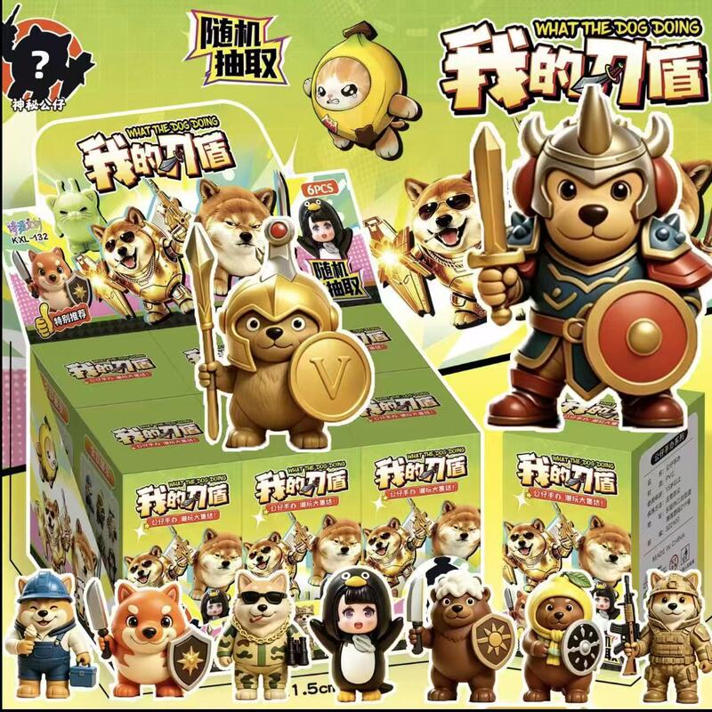 Internet celebrity My Knife and Shield figurine blind box Hajimi Shiba Inu trendy toy model children's small gift wholesale Internet celebrity My Knife and Shield figurine blind box Hajimi Shiba Inu trendy toy model children's small gift wholesale