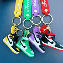 现货新款3D立体运动鞋个性汽车钥匙挂件创意PVC软胶迷你饰品批发